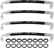 4PCS Hydraulic Hose Compatible with John Deere D120 H120 H130 H160 H165 120E 120R 200X 200CX 210 300