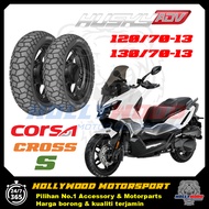 SYM HUSKY150 ORIGINAL TAYAR DEPAN 120/70-13 BELAKANG 130/70-13 CORSA CROSS‘S HYBRID COMPOUND