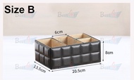 BEST4U 3 Grid Organizer Storage Box / Remote Control Caddy / Pen Holder for Desk Office Supplies Sta