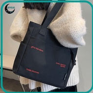 APPEAR Canvas Shoulder Bag, Canvas Square Shape Student Book Bag,  Large Capacity Student Bag