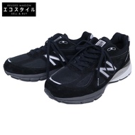 New Balance [สภาพเหมือนใหม่] U990BL4 990V4 Made in U.S.A. รองเท้าผ้าใบโลว์คัท หนังกลับผสมตาข่าย ไซส์