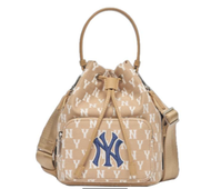 ☀️แท้ 💯% MLB NY MONOGRAM BUCKET BAG กระเป๋าทรงขนทจีบสพายข้าสพายข้าง