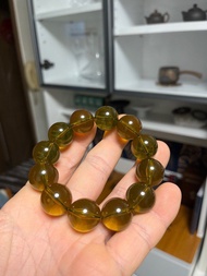 收藏級 20mm 多米尼加墨西哥净水藍珀手串