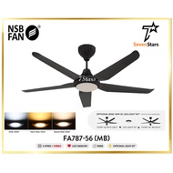 [NEW] NSB FA787 56" TURBO CEILING FAN 3 COLOUR LED LIGHT KIPAS SILING 3 WARNA LAMPU