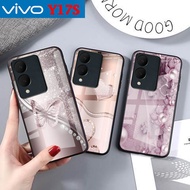 HP Vivo Y17s glass softcase - casing Vivo Y17shp - Vivo Y17s case - softcase - latest casing - cute 