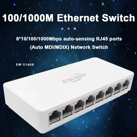 RJ45 Port Ethernet Switch 10/100/1000Mbps Ethernet Switch 5/8 Ports Desktop Gigabit Network Switch A