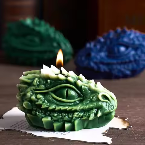2026 Latest Models Dragon Eye Scented Candle Silicone Molds DIY Handmade 3D Dragon-Shaped Lombok Pla