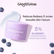 ️ Istilmii ️ Glad2glow 5% Blueberry Moisturizer Cream 5x Ceramide Skin Barrier