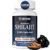 Shilajit Supplement 15000mg with 60% Fulvic Acid, Shilajit Pills for Men, Pure Himalayan Organic Shi