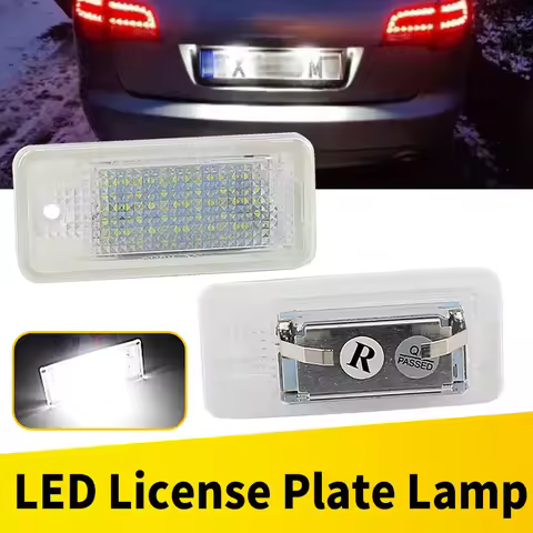 2pcs LED Car License Number Plate Light 8E0807430A For Audi A3 S3 03-12,A4 B7 S4 B7 RS4 B7 06-08,A6 