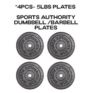 4PCS - 5LBS PLATES SPORTS AUTHORITY DUMBBELL /BARBELL PLATES