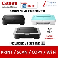 CANON PIXMA E470 PRINTER Wi Fi ALL-IN-ONE PRINTER [ PRINT/SCAN/COPY / WIFI]
