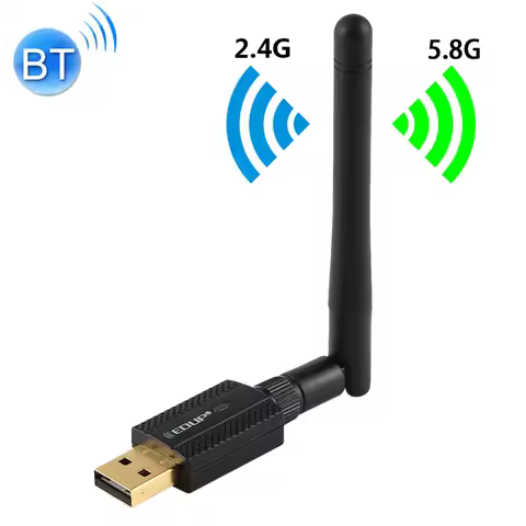 EDUP EP-AC1661 2 in 1 Bluetooth 4.2 + Dual Band 11AC 600Mbps High Speed Wireless USB Adapter WiFi Re