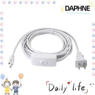 DAPHNE 10ft LED Tube Power Extension Cord, Plastic White 3pin T5 T8 LED Switch Wire, Durable 10ft Copper LED Light Fixture Extension Cable Electrician