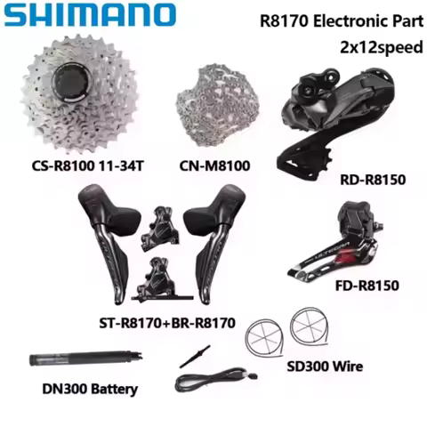 Shimano ULTEGRA R8170 Di2 Electronic Part 2x12S R8150 Front/Rear Derailleur Cassette Hydraulic Disc 