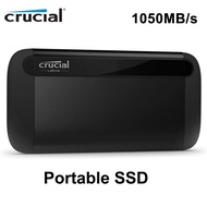 Crucial X8 1TB 2TB Portable SSD Up to 1050MBs USB 3.2 External Solid State Drive USB-C USB-A 1T 2T Original