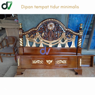 Dipan tempat tidur minimalis kayu jati no 1 / dipan Tiara 180x200