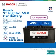 Bosch ST Hightec AGM LN4 DIN80 MF Car Battery for Mercedes A B C E CLA GLC Class