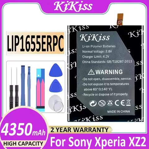 KiKiss Battery for Sony Xperia XZ2 H8266/h8296/h8276/h8216 1310-1782/lip1655erpc 4350mAh Batteria + 