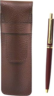 SASTYO-AP300B-R SHIBO CHOKO COLOR COwhide Leather Pen Case AP300 Showa 40's Reproduction Retractable