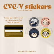 NARUTO | SAKURA | SASUKE | KAKASHI CVV/CVC Cover Stickers - waterproof stickers