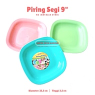 NS Square Plastic Plate | 9" Square Plate | Dinner Plate