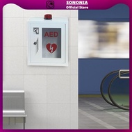 [SONONIA] Aed Cabinet Portable Machine Box with Handle Empty Clear Mounted Case Accessory Profession