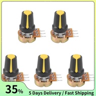 5 Piece 100K Ohm 3 Terminals Linear Taper Rotary Audio B Type Potentiometer Pot