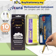 Acura Mathematical Instrument Geometry Tool Set AC-858  - (1s/SET) Protractor Compass Jangka Tulis L