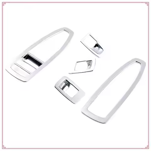 5Pcs ABS Matt Silver Chrome Door And Window Control Switch Panel Cover For BMW 3 GT X1 X2 1 3 4 Seri