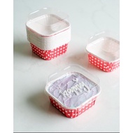 BENTO CAKE container, dessert box 8.5x8.5x3.5cm