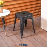 Informa London Z Metal Bench - Black Multipurpose Stool Cafe Restaurant Dining Bench Multipurpose Fu
