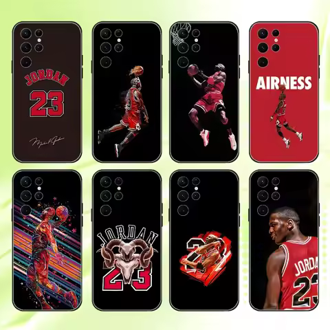 M-MichaelS No-23 J-JordanS Basketball Phone Case For Samsung S 25,24,23,22,30,21,10,9,Ultra,Plus,Lit