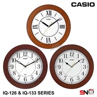 Casio IQ-126 IQ-133 Wall Clock Wood Grain Wall Clock Home Office Living Room Jam Dinding