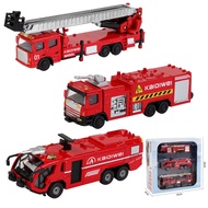 Kaidiwei Alloy Ladder Water Tank Airport Fire Truck Model Simulation Rescue Fire Truck Set Children'