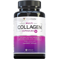 Multi Collagen Peptides Capsules for Women - Hydrolyzed Collagen for Women Pills with Types I II III