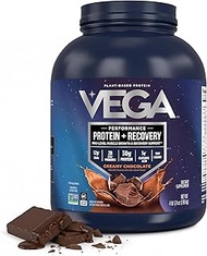 Vega Sport Premium Protein Powder, Chocolate, Vegan, 30g Plant Based Protein, 5g BCAAs, Low Carb, Ke