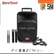 Speaker Portable Wireless Baretone BT 3H1515BWR ( 15 inch ) ORIGINAL