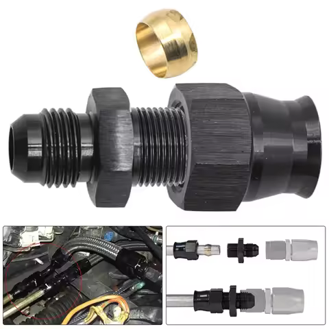5/16" Fuel Hardline Tube to 6 AN Male Flare Hose Fitting Adaptor 5/16" Diameter Aluminum Fuel Hardli