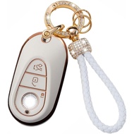 Key Fob Cover Compatible with Mercedes C Class S Class MB GLC EQS EQE 300 350 450 500 560 580 -2024 
