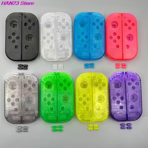 1set Replacement clear Housing joy-Con Shell Case Set Transparent Shell Cover SL SR Buttons for NS S