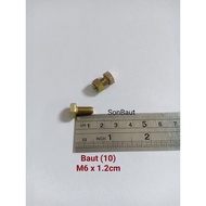 Bolt Nut 10 1.2cm yellow Bmk 6x12 M6x12