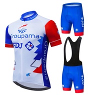 ZZOOI 2022 Cycling Sets Bike uniform Summer FDJ Cycling Jersey Set Road Bicycle Jerseys MTB Bicycle Wear Breathable Cycling Clothing
