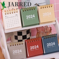 JARRED 2024 Calendar, Standing Flip Calendar Agenda Organizer Desktop Calendar, Ins Style Daily Schedule Yearly Agenda Schedule Planner Mini Desk Calendar Organizing