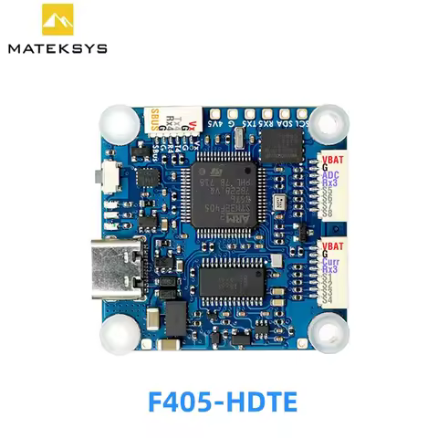 MATEK F405-HDTE F4 Flight Controller STM32F405 Built-in Dual BEC OSD Blackbox 3~12S LiPo 30X30mm for