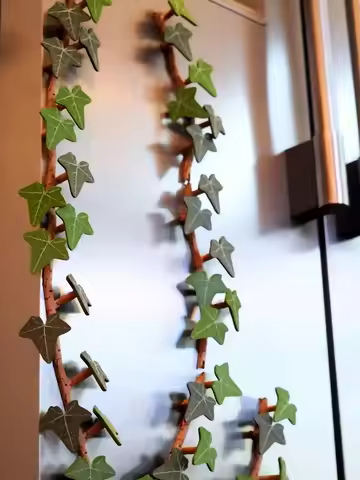English Ivy Fridge Magnet Flexible Climbing Magnet Vine Articulated Ivy For Fridge Magnetic Leaf Dec