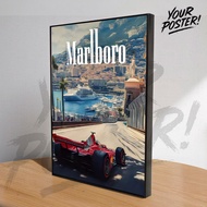 Vintage Marlboros Racing Car Art Poster Posters - Frameblock