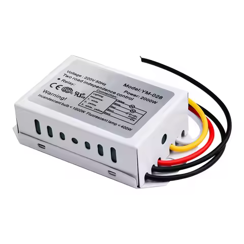 220V Two-Ways 3-Sections Digital Subsection Switch 2-Way Group Segmenter for Ceiling Light Independe