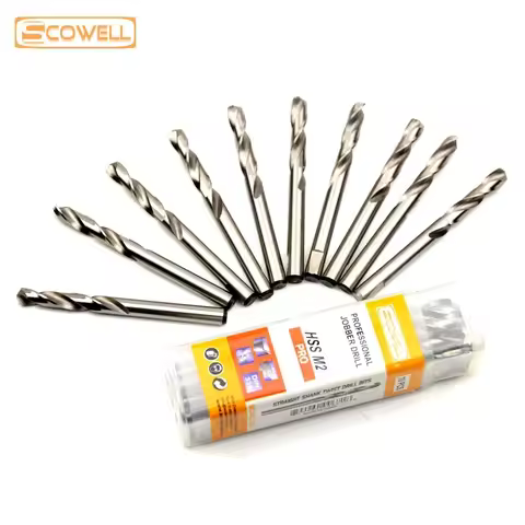 10 Pack HSS 4341 Milled Shank Center Drill Bits For Hole Saw Arbor Pilot Drilling Bit 6.35*72mm For 