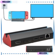 HECCEH TV Dock Station, 4K@120Hz Type-C HDMI Adapter, Portable USB Charger Dock for  Switch/Switch O